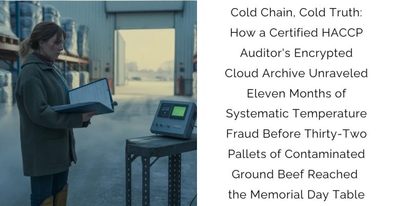 Cold Chain, Cold Truth: How a Certified HACCP Auditor’s Encrypted Cloud Archive Unraveled Eleven Months of Systematic Temperature Fraud Before Thirty-Two Pallets of Contaminated Ground Beef Reached the Memorial Day Table