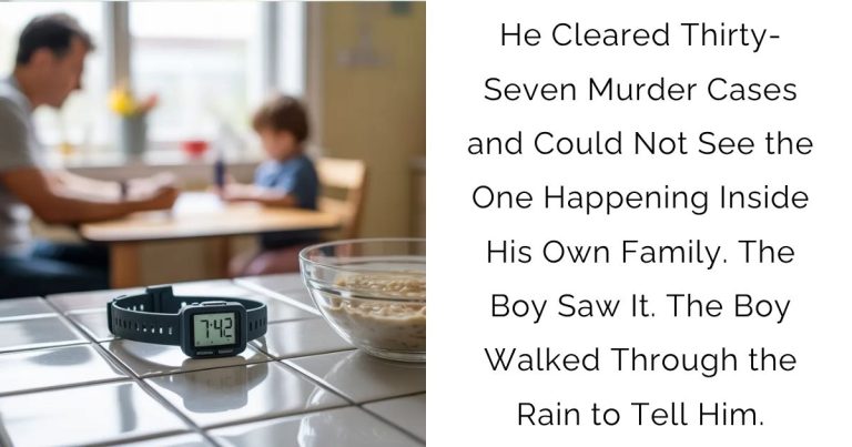 He Cleared Thirty-Seven Murder Cases and Could Not See the One Happening Inside His Own Family. The Boy Saw It. The Boy Walked Through the Rain to Tell Him.