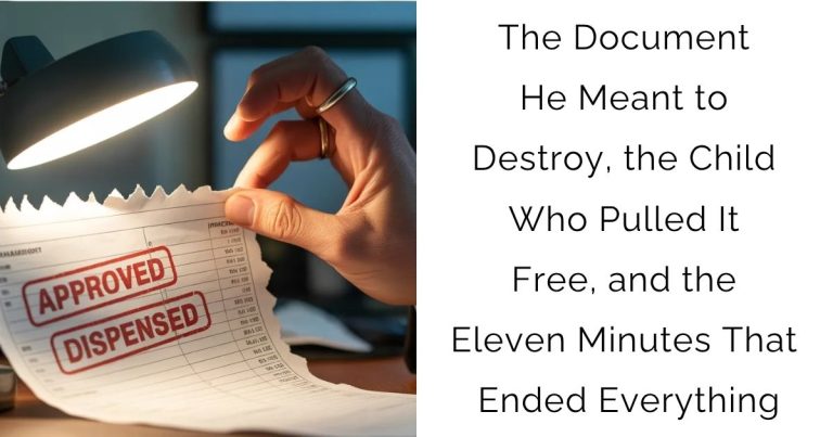 The Document He Meant to Destroy, the Child Who Pulled It Free, and the Eleven Minutes That Ended Everything