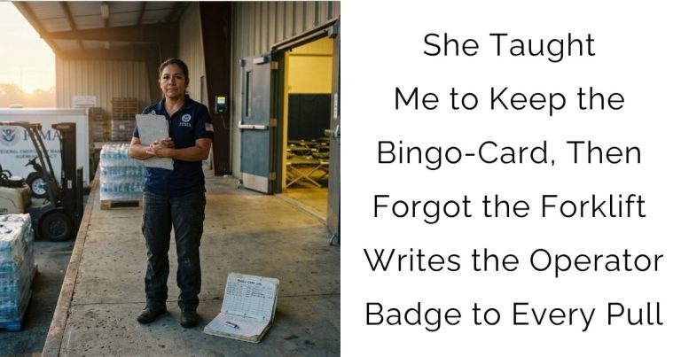 She Taught Me to Keep the Bingo-Card, Then Forgot the Forklift Writes the Operator Badge to Every Pull