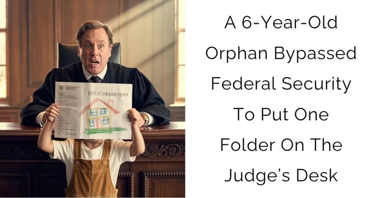 A 6-Year-Old Orphan Bypassed Federal Security To Put One Folder On The Judge’s Desk