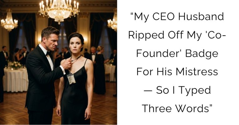 “My CEO Husband Ripped Off My ‘Co-Founder’ Badge For His Mistress — So I Typed Three Words”