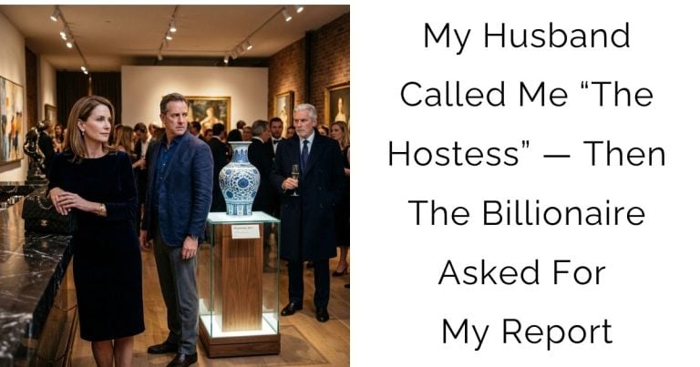 My Husband Called Me “The Hostess” — Then The Billionaire Asked For My Report