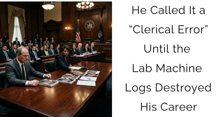 He Called It a “Clerical Error” — Until the Lab Machine Logs Destroyed His Career