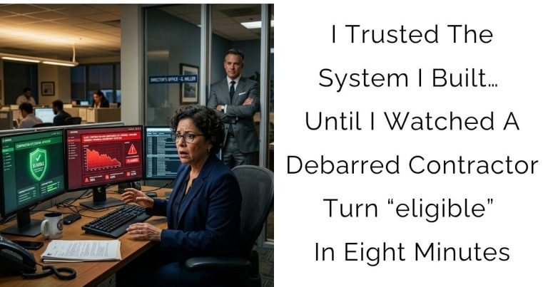 I Trusted The System I Built… Until I Watched A Debarred Contractor Turn “eligible” In Eight Minutes