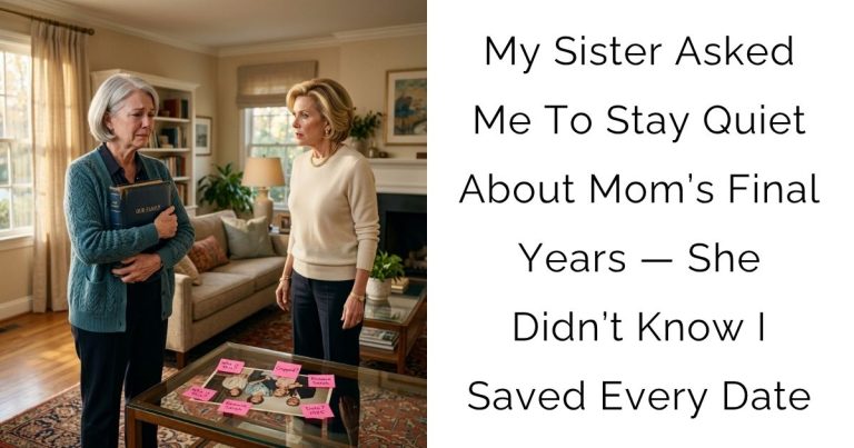 My Sister Asked Me To Stay Quiet About Mom’s Final Years — She Didn’t Know I Saved Every Date