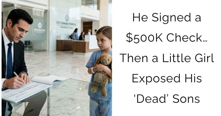 He Signed a $500K Check… Then a Little Girl Exposed His ‘Dead’ Sons