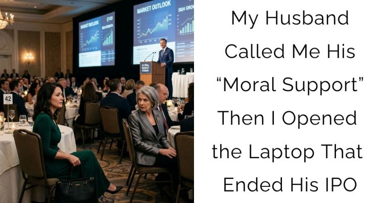 My Husband Called Me His “Moral Support” — Then I Opened the Laptop That Ended His IPO