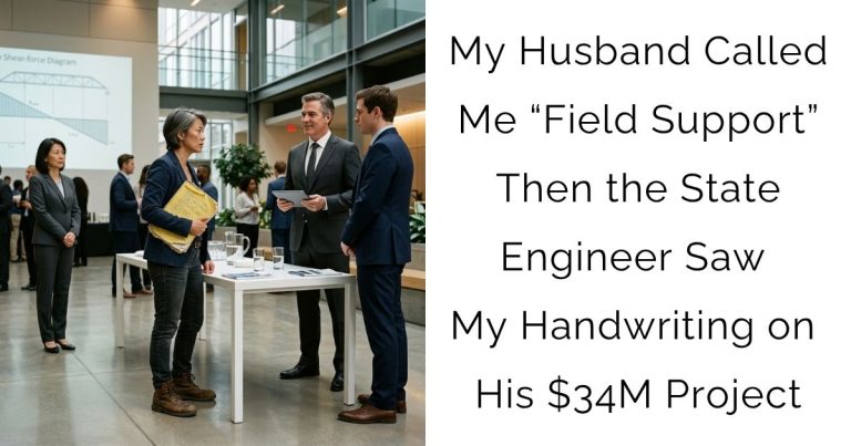 My Husband Called Me “Field Support” — Then the State Engineer Saw My Handwriting on His $34M Project