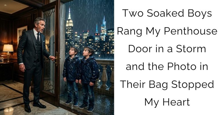 Two Soaked Boys Rang My Penthouse Door in a Storm — and the Photo in Their Bag Stopped My Heart