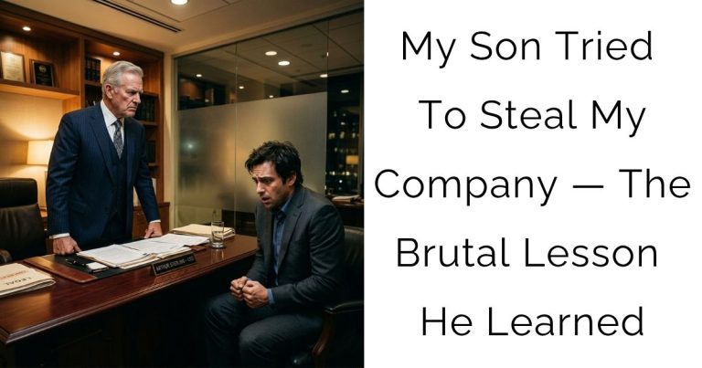 My Son Tried To Steal My Company — The Brutal Lesson He Learned