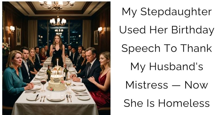 My Stepdaughter Used Her Birthday Speech To Thank My Husband’s Mistress — Now She Is Homeless