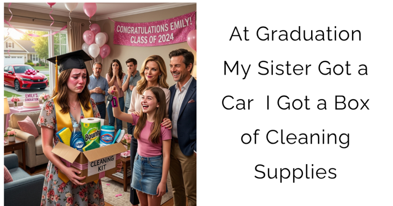 At Graduation My Sister Got a Car — I Got a Box of Cleaning Supplies
