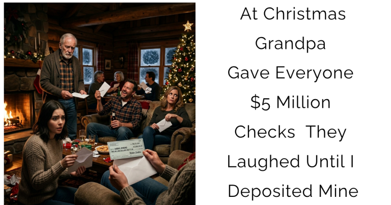 At Christmas Grandpa Gave Everyone $5 Million Checks — They Laughed Until I Deposited Mine