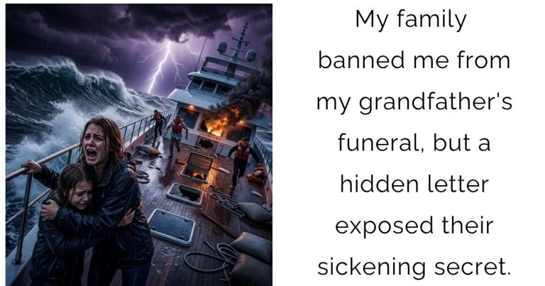 My family banned me from my grandfather’s funeral, but a hidden letter exposed their sickening secret.
