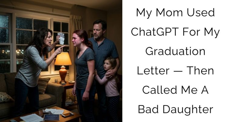 My Mom Used ChatGPT For My Graduation Letter — Then Called Me A Bad Daughter