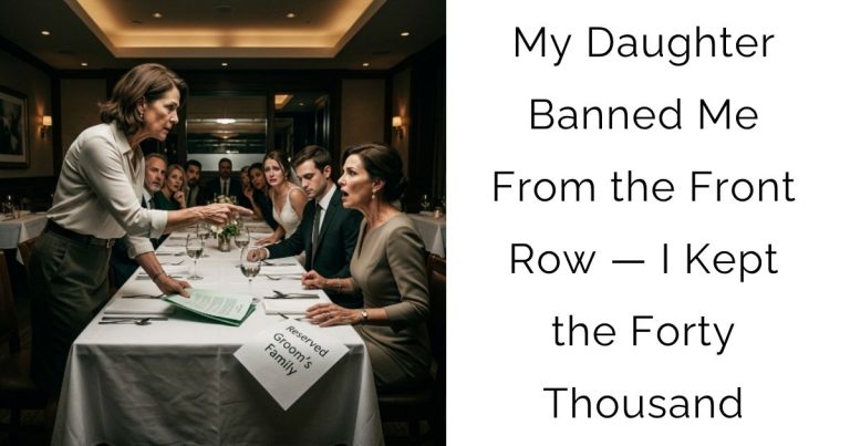 My Daughter Banned Me From the Front Row — I Kept the Forty Thousand