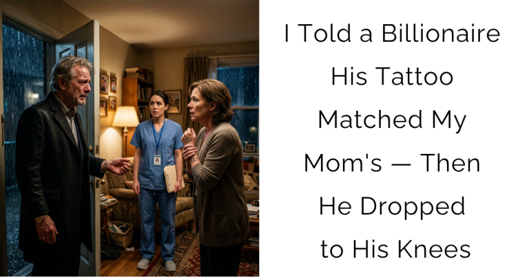 I Told a Billionaire His Tattoo Matched My Mom’s — Then He Dropped to His Knees