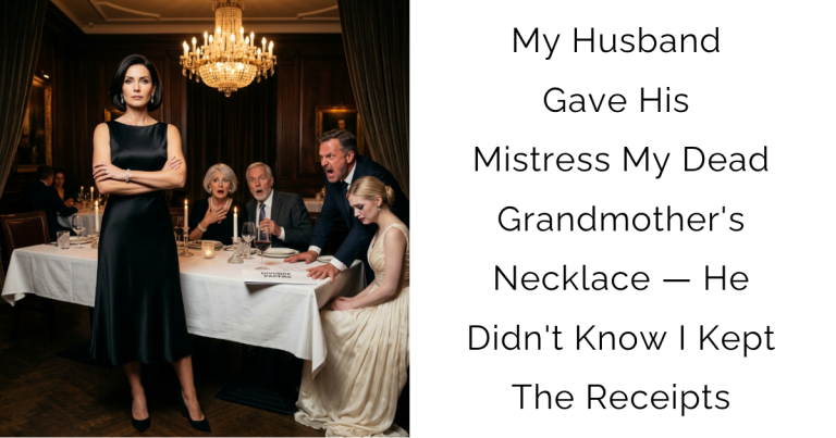 My Husband Gave His Mistress My Dead Grandmother’s Necklace — He Didn’t Know I Kept The Receipts