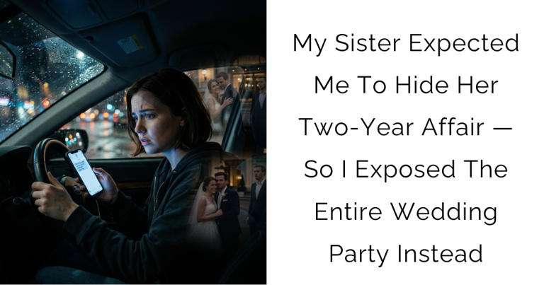 My Sister Expected Me To Hide Her Two-Year Affair — So I Exposed The Entire Wedding Party Instead