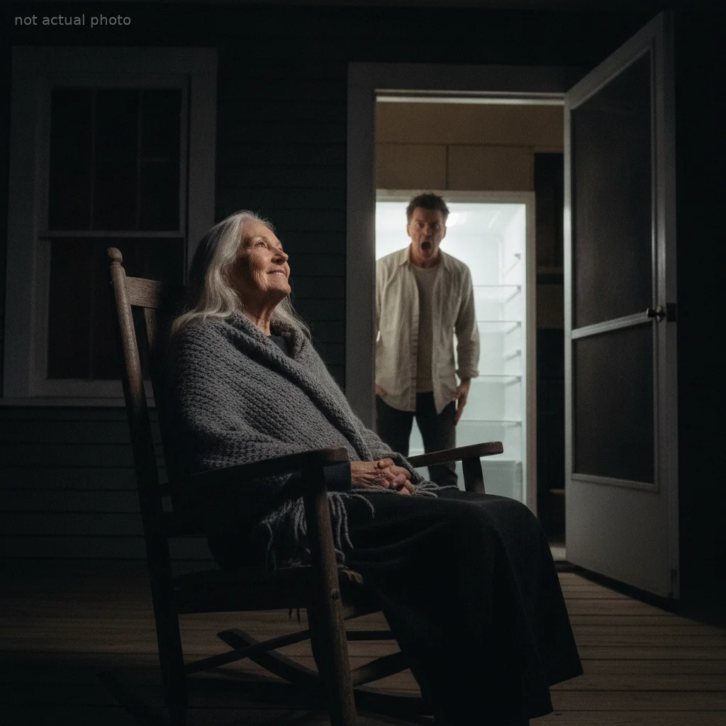 My Son Took Control of My Pension and Told Me I Only Needed a Corner to Die In — So I Quietly Emptied the Refrigerator, Left a Note Inside, and Sat Rocking on the Porch When He Opened the Door That Night and Screamed