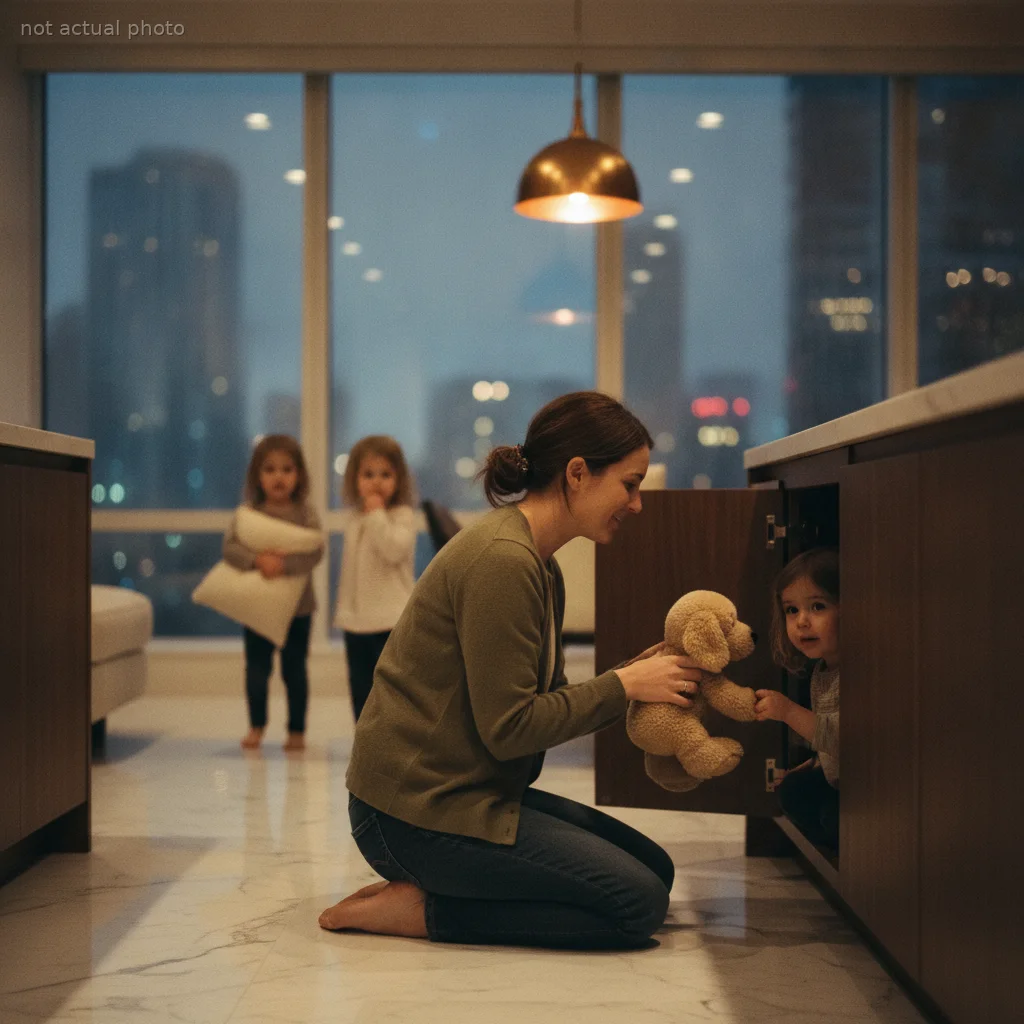 My Three Grieving Daughters Had Driven Out Nineteen Nannies in a Single Year — Then a Woman in an Olive Cardigan Arrived With No Resume, Knelt at the Cabinet Where My Hiding Child Was Locked In, and Made the One Promise No One Else Had Dared to Make