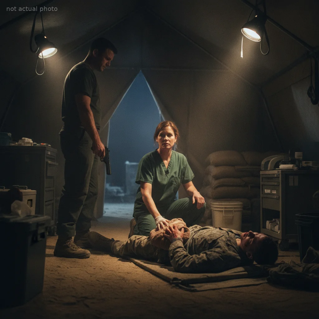 For Six Months They Thought She Was Just the Quiet Nurse Who Never Looked Scared — Then Armed Men Breached the Field Hospital at 3:47 in the Morning, Put a Pistol to Our Wounded Marine's Head, and Asked Her the One Question That Finally Showed Everyone Who She Really Was