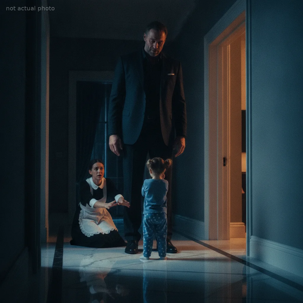 A Three-Year-Old in Star Pajamas Stepped Between Hired Men and Her Mother — Seven Words Froze the Whole Room