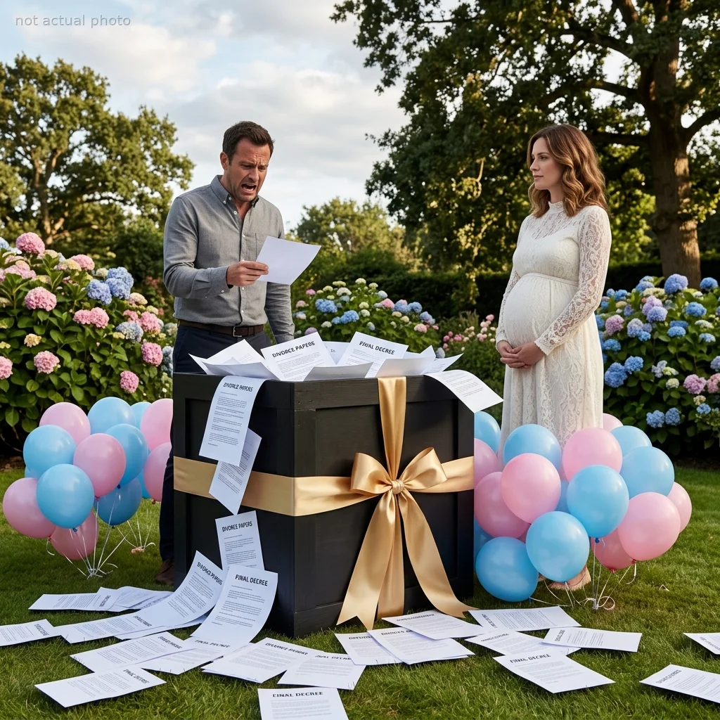 My Husband Served Divorce Papers at Our Gender Reveal — He Didn't Know I Now Owned His Family Fortune