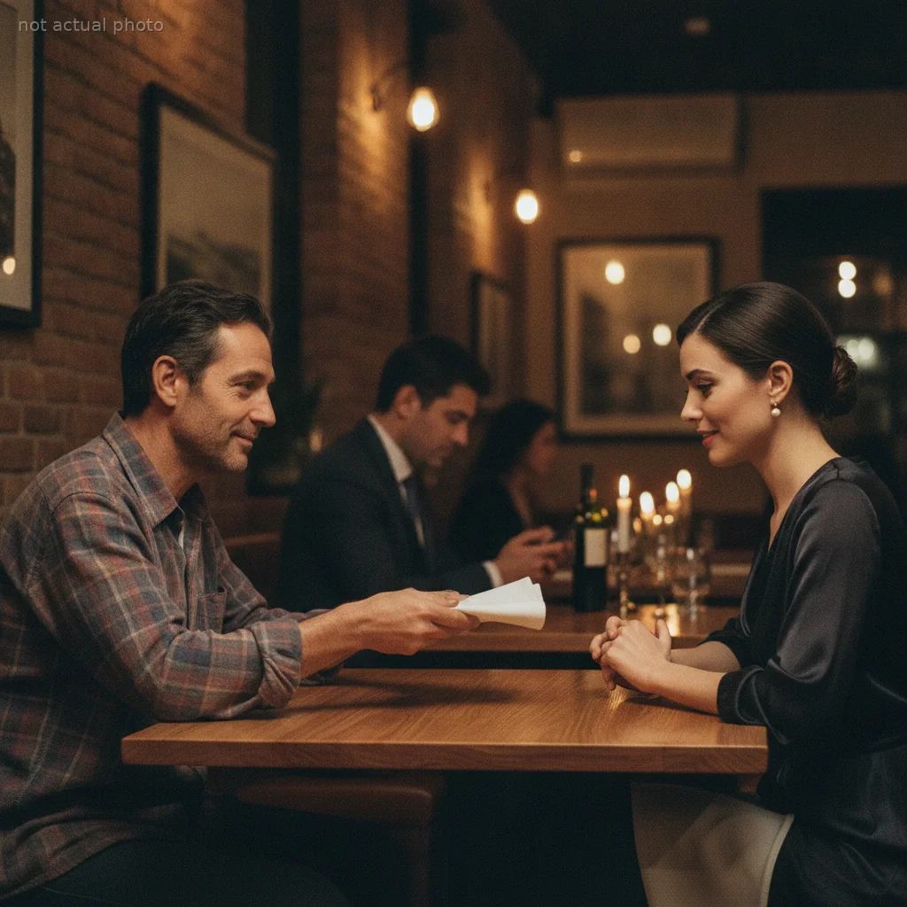 My Date Ignored Me All Night — Then A Stranger Handed Me A Napkin That Changed Everything