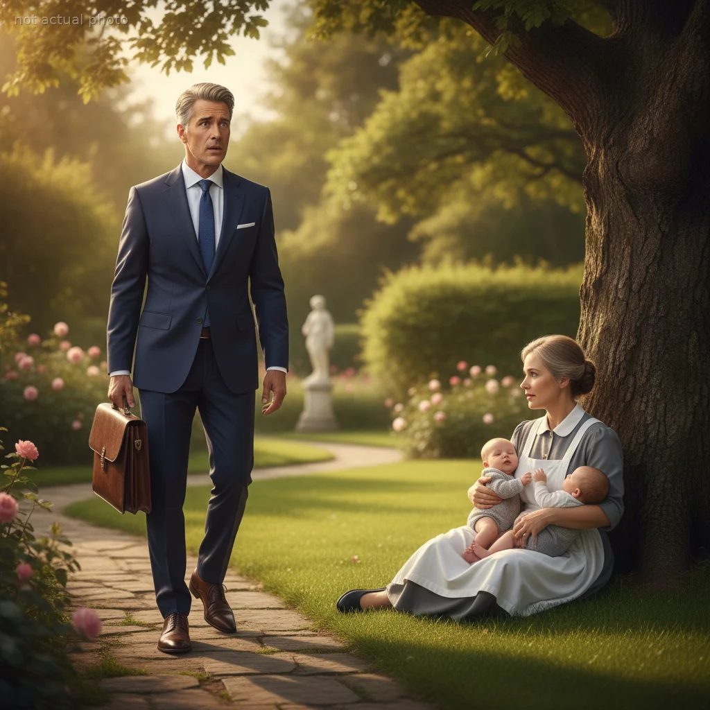 A Millionaire CEO Came Home a Day Early and Froze in His Own Garden — His Housekeeper Was Doing Something With His Triplets That No $200-an-Hour Nanny Ever Could