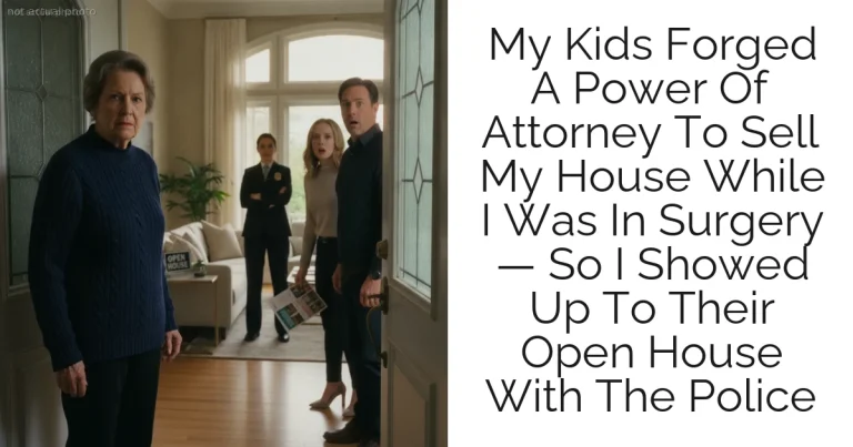 My Kids Forged A Power Of Attorney To Sell My House While I Was In Surgery — So I Showed Up To Their Open House With The Police