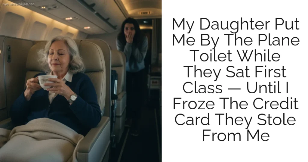 My Daughter Put Me By The Plane Toilet While They Sat First Class — Until I Froze The Credit Card They Stole From Me