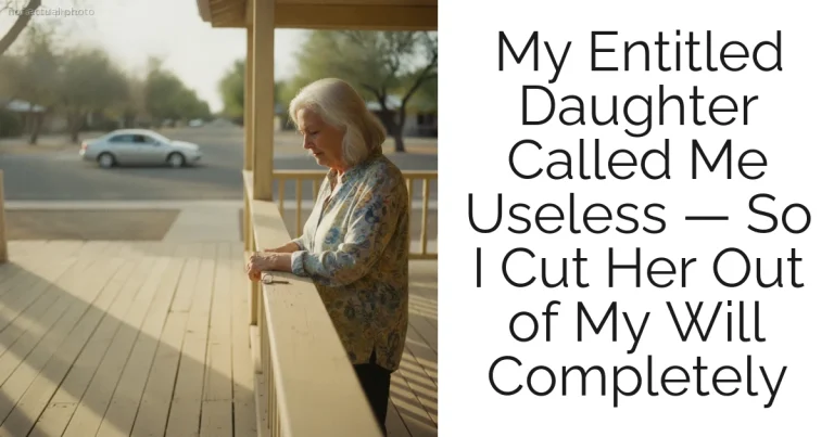 My Entitled Daughter Called Me Useless — So I Cut Her Out of My Will Completely