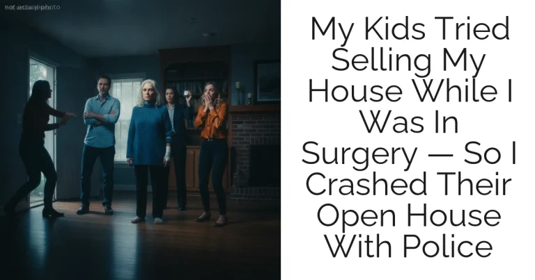 My Kids Tried Selling My House While I Was In Surgery — So I Crashed Their Open House With Police