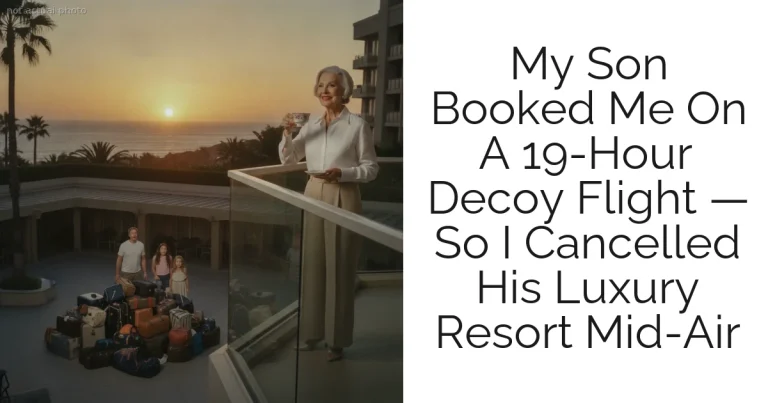My Son Booked Me On A 19-Hour Decoy Flight — So I Cancelled His Luxury Resort Mid-Air
