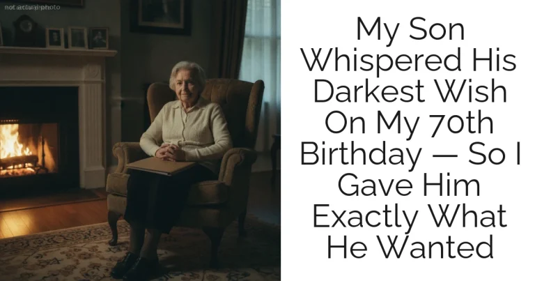 My Son Whispered His Darkest Wish On My 70th Birthday — So I Gave Him Exactly What He Wanted