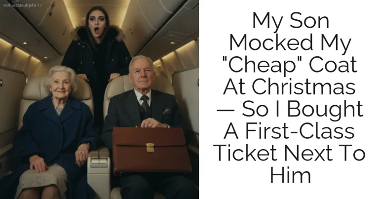 My Son Mocked My "Cheap" Coat At Christmas — So I Bought A First-Class Ticket Next To Him