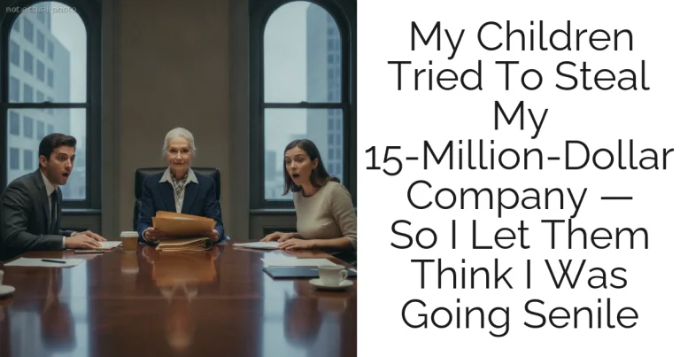 My Children Tried To Steal My 15-Million-Dollar Company — So I Let Them Think I Was Going Senile