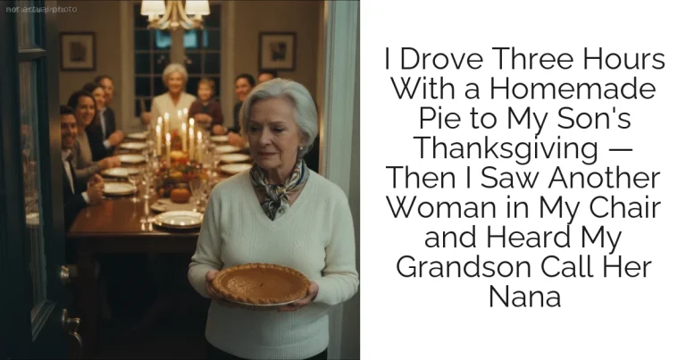 I Drove Three Hours With a Homemade Pie to My Son's Thanksgiving — Then I Saw Another Woman in My Chair and Heard My Grandson Call Her Nana