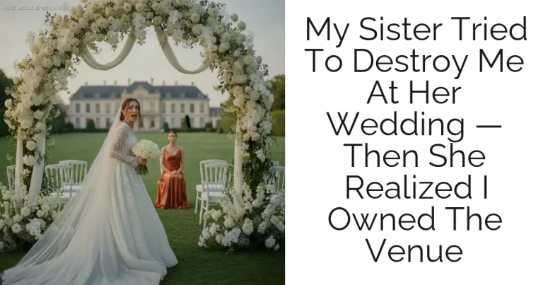 My Sister Tried To Destroy Me At Her Wedding — Then She Realized I Owned The Venue