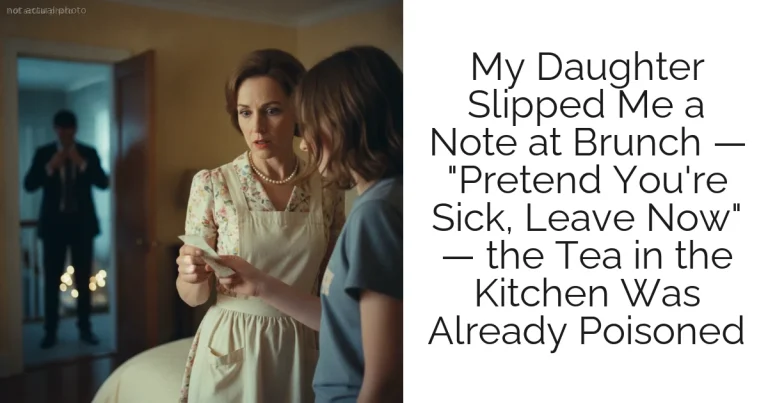 My Daughter Slipped Me a Note at Brunch — "Pretend You're Sick, Leave Now" — the Tea in the Kitchen Was Already Poisoned