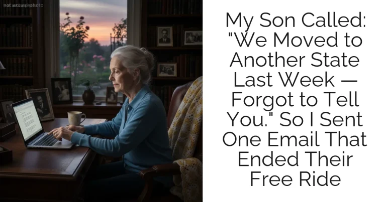 My Son Called: "We Moved to Another State Last Week — Forgot to Tell You." So I Sent One Email That Ended Their Free Ride