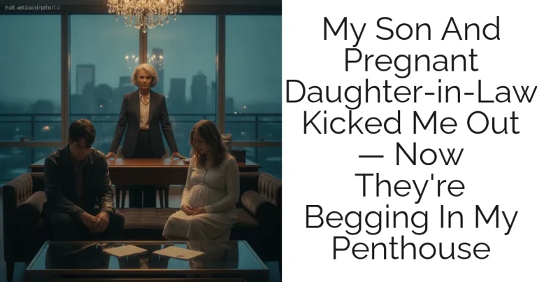 My Son And Pregnant Daughter-in-Law Kicked Me Out — Now They're Begging In My Penthouse