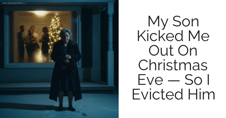 My Son Kicked Me Out On Christmas Eve — So I Evicted Him
