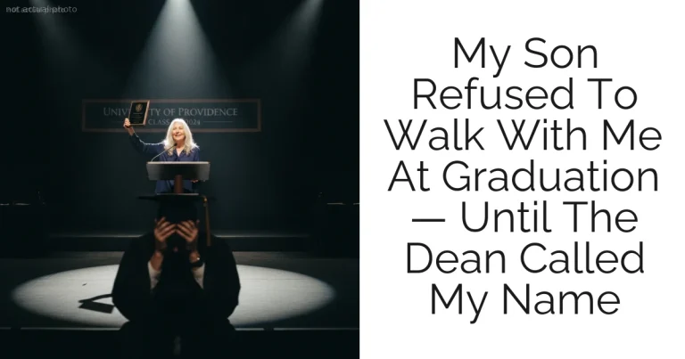 My Son Refused To Walk With Me At Graduation — Until The Dean Called My Name