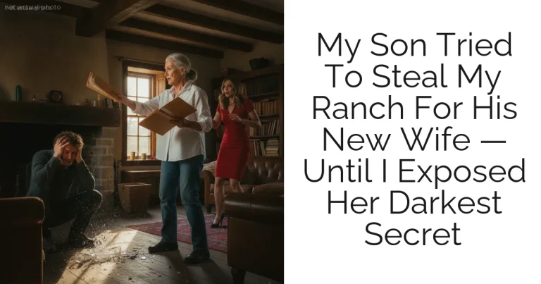 My Son Tried To Steal My Ranch For His New Wife — Until I Exposed Her Darkest Secret
