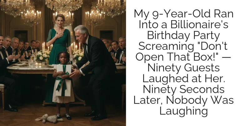 My 9-Year-Old Ran Into a Billionaire's Birthday Party Screaming "Don't Open That Box!" — Ninety Guests Laughed at Her. Ninety Seconds Later, Nobody Was Laughing