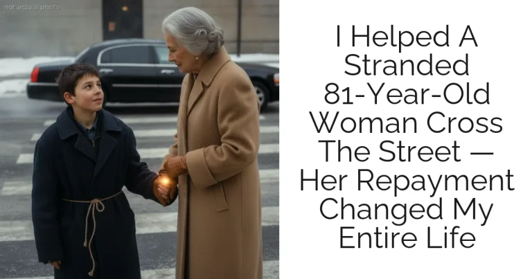 I Helped A Stranded 81-Year-Old Woman Cross The Street — Her Repayment Changed My Entire Life
