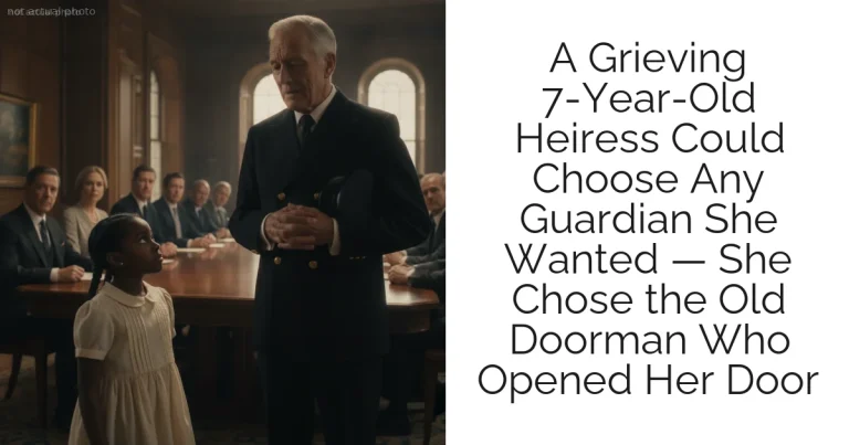 A Grieving 7-Year-Old Heiress Could Choose Any Guardian She Wanted — She Chose the Old Doorman Who Opened Her Door